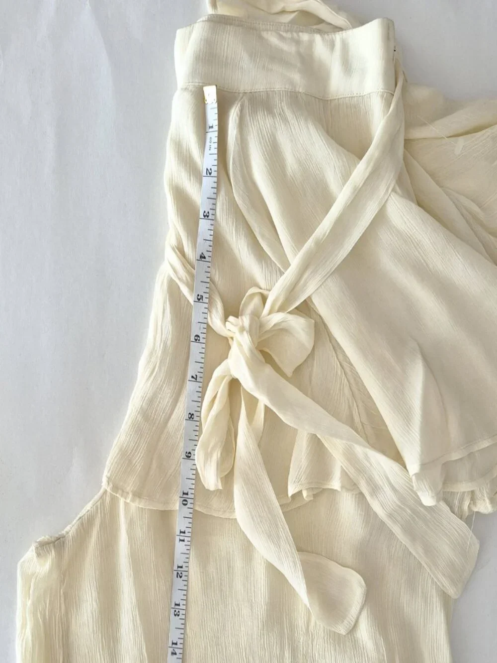 Free People Tongue Tied Sheer Balloon Pants Light Cream Color Size Large